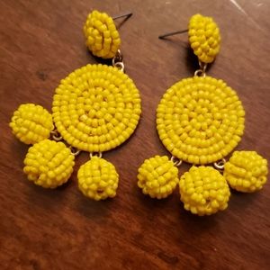Yellow beaded Earrings